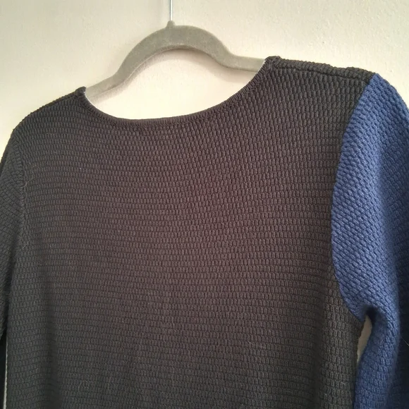 Lisa Todd Long Sleeve Assymetric Sweater Dress Chunky Knit Pocket Size Small - Picture 3 of 7